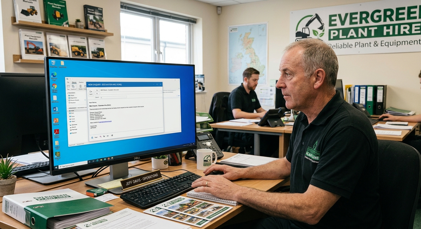 Plant Hire Firm Responding To Enquiry